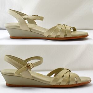 SAS Tripad Comfort Strappy Beige Leather Ankle Strap Sandals - Women's 9.5 M